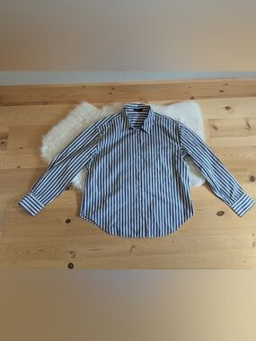 100% Organic Cotton Poplin Long Sleeve Boyfriend Shirt